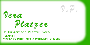 vera platzer business card